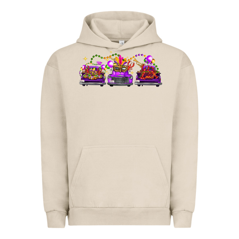 Mardi Gras Farm Trucks Urban Hoodie by FaDigitalArtStudio | Teevron