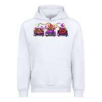 White Mardi gras farm trucks Urban Hoodie - FaDigitalArtStudio