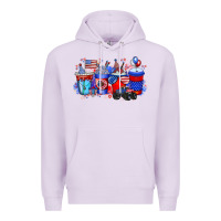 Lilac american drink Premium Hoodie - RacoonDesign