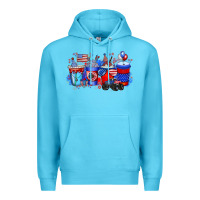 Ocean Blue american drink Premium Hoodie - RacoonDesign