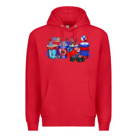 Red american drink Premium Hoodie - RacoonDesign