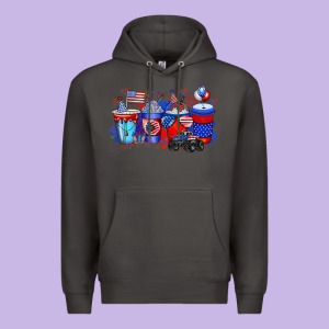 American Drink Premium Hoodie Designed By Racoondesign