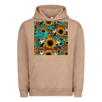 Pigment Burro sunflower cowhide mom seamless pattern Urban Hoodie - HRA Design Shop