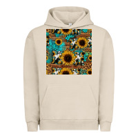 Pigment French Oak sunflower cowhide mom seamless pattern Urban Hoodie - HRA Design Shop