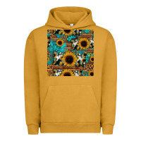 Pigment Peanut Butter sunflower cowhide mom seamless pattern Urban Hoodie - HRA Design Shop