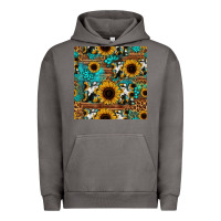 Pigment Tornado sunflower cowhide mom seamless pattern Urban Hoodie - HRA Design Shop