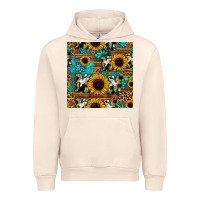 Sandshell sunflower cowhide mom seamless pattern Urban Hoodie - HRA Design Shop