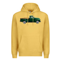 Antique Gold western green truck right side view 1 Premium Hoodie - FaDigitalArtStudio