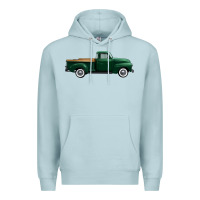 Blue Mist western green truck right side view 1 Premium Hoodie - FaDigitalArtStudio