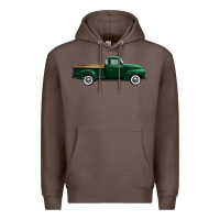 Coffee western green truck right side view 1 Premium Hoodie - FaDigitalArtStudio