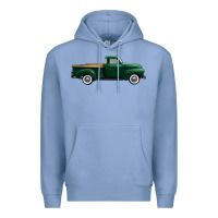 Colony Blue western green truck right side view 1 Premium Hoodie - FaDigitalArtStudio