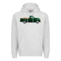 Dove Grey western green truck right side view 1 Premium Hoodie - FaDigitalArtStudio