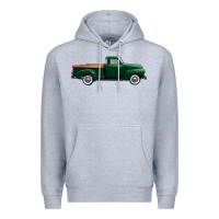 Heather Grey western green truck right side view 1 Premium Hoodie - FaDigitalArtStudio