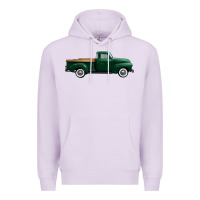 Lilac western green truck right side view 1 Premium Hoodie - FaDigitalArtStudio
