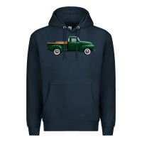 Navy western green truck right side view 1 Premium Hoodie - FaDigitalArtStudio