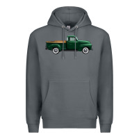 Rock western green truck right side view 1 Premium Hoodie - FaDigitalArtStudio