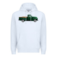 White western green truck right side view 1 Premium Hoodie - FaDigitalArtStudio