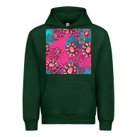 Forest Green pink turquoise gemstoes seamless pattern Urban Hoodie - HRA Design Shop