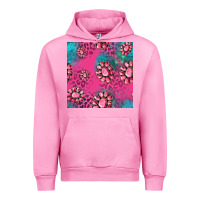 Fuchsia Pink pink turquoise gemstoes seamless pattern Urban Hoodie - HRA Design Shop