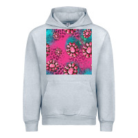 Heather Grey pink turquoise gemstoes seamless pattern Urban Hoodie - HRA Design Shop