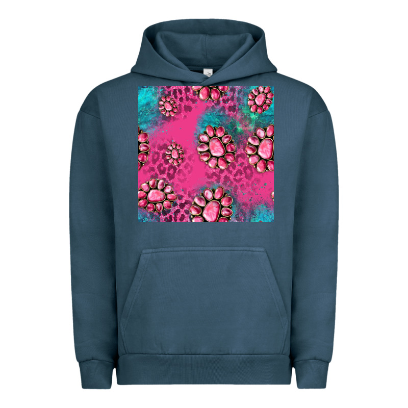 Pink Turquoise Gemstoes Seamless Pattern Urban Hoodie by HRA Design Shop | Teevron