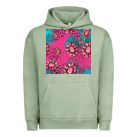 Pigment Oil Green pink turquoise gemstoes seamless pattern Urban Hoodie - HRA Design Shop