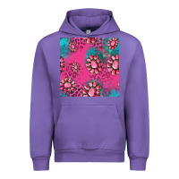 Tulip pink turquoise gemstoes seamless pattern Urban Hoodie - HRA Design Shop