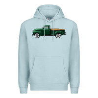 Blue Mist western green truck right side view Premium Hoodie - FaDigitalArtStudio