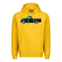Lemon western green truck right side view Premium Hoodie - FaDigitalArtStudio