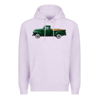 Lilac western green truck right side view Premium Hoodie - FaDigitalArtStudio