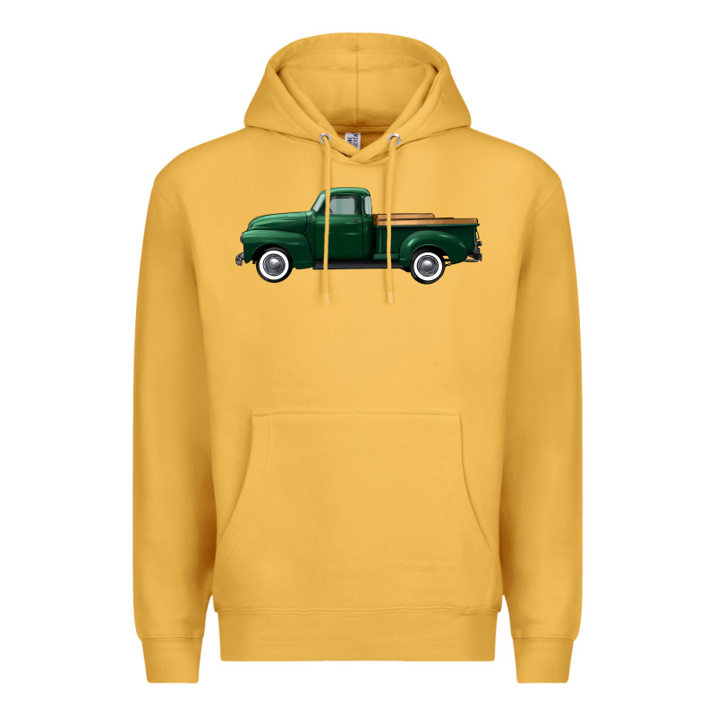 Western Green Truck Right Side View Premium Hoodie by FaDigitalArtStudio | Teevron