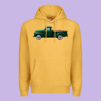 Western Green Truck Right Side View Premium Hoodie Designed By Fadigitalartstudio