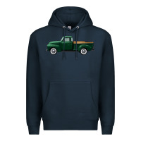 Navy western green truck right side view Premium Hoodie - FaDigitalArtStudio