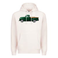 Pale Pink western green truck right side view Premium Hoodie - FaDigitalArtStudio
