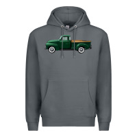 Rock western green truck right side view Premium Hoodie - FaDigitalArtStudio
