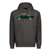 Smoke western green truck right side view Premium Hoodie - FaDigitalArtStudio