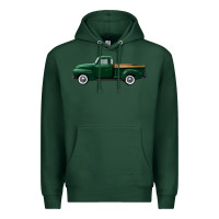 Sports Green western green truck right side view Premium Hoodie - FaDigitalArtStudio