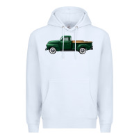 White western green truck right side view Premium Hoodie - FaDigitalArtStudio