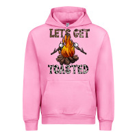 Fuchsia Pink lets get toasted Urban Hoodie - CowhideDigitalArt
