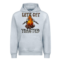 Heather Grey lets get toasted Urban Hoodie - CowhideDigitalArt
