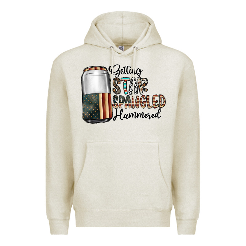 Getting Star Spangled Hammered Premium Hoodie by CowhideDigitalArt | Teevron