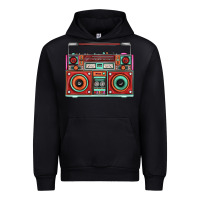 Black Boombox Urban Hoodie - FaDigitalArtStudio