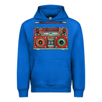 Cobalt Boombox Urban Hoodie - FaDigitalArtStudio