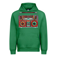 Emerald Boombox Urban Hoodie - FaDigitalArtStudio