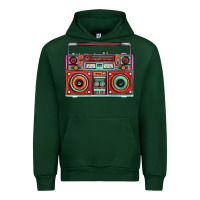 Foreset Green Boombox Urban Hoodie - FaDigitalArtStudio