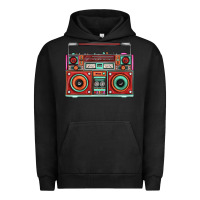 Pigment Black Boombox Urban Hoodie - FaDigitalArtStudio