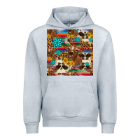 Heather Grey western sunflower bucket cow seamless pattern Urban Hoodie - HRA Design Shop