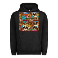 Pigment Black western sunflower bucket cow seamless pattern Urban Hoodie - HRA Design Shop