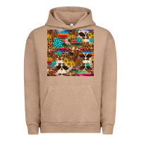 Pigment Burro western sunflower bucket cow seamless pattern Urban Hoodie - HRA Design Shop