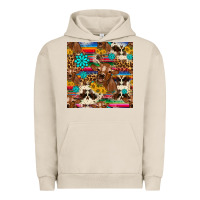 Pigment French Oak western sunflower bucket cow seamless pattern Urban Hoodie - HRA Design Shop